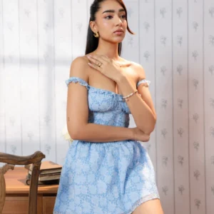 corset detail mini dress