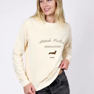 attitude problem association sweatshirt – cream