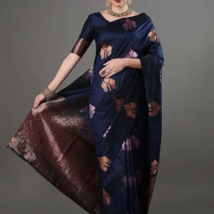 women silk saree with contrast border | fs