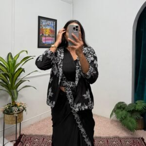 indo western drape saree