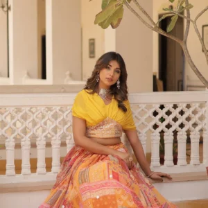 Home Page stylish russian silk floral designer lehenga choli set
