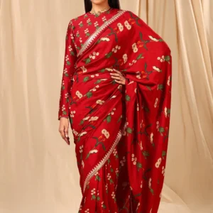Home Page red spring blossom saree