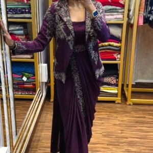 INDO-WESTERN DRAPE SAREE
