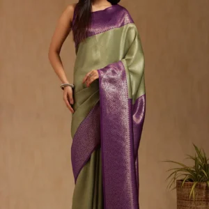 Home Page olive silk blend zari woven saree
